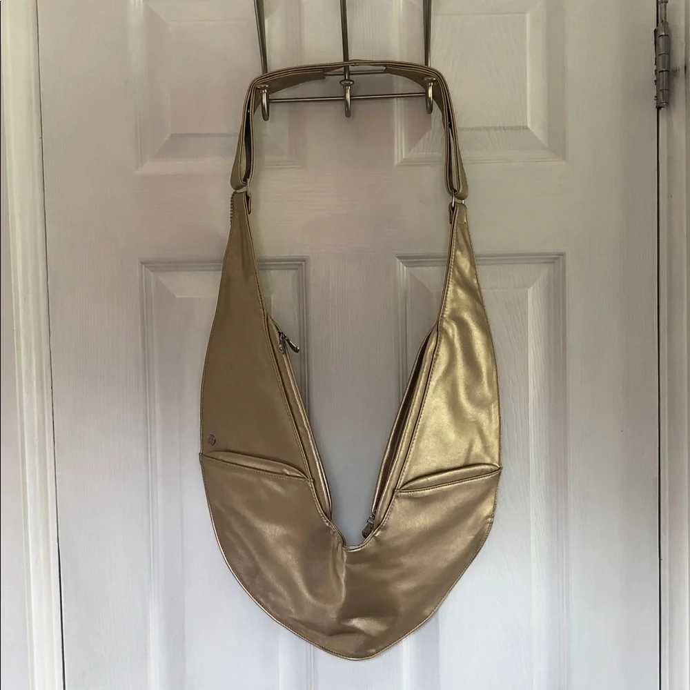 SASH Champagne Gold Travel Crossbody Sling Bag, Excellent - Picture 2 of 11
